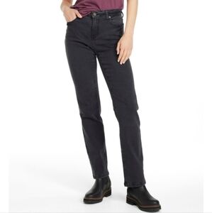 L.L. Bean High Waist Straight Leg Jeans  Black Size 6 Petite